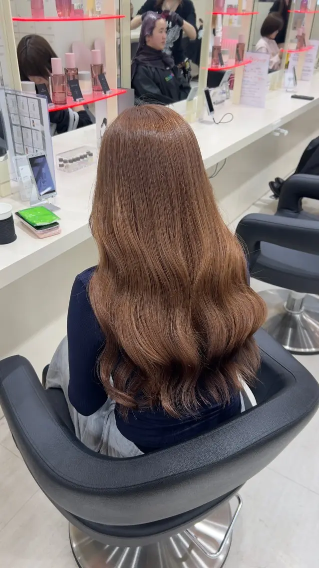 ロング カラー ヘアアレンジ ヘアカラー 韓国レイヤー＆ピンク 艶髪🩶maikoのヘアスタイル