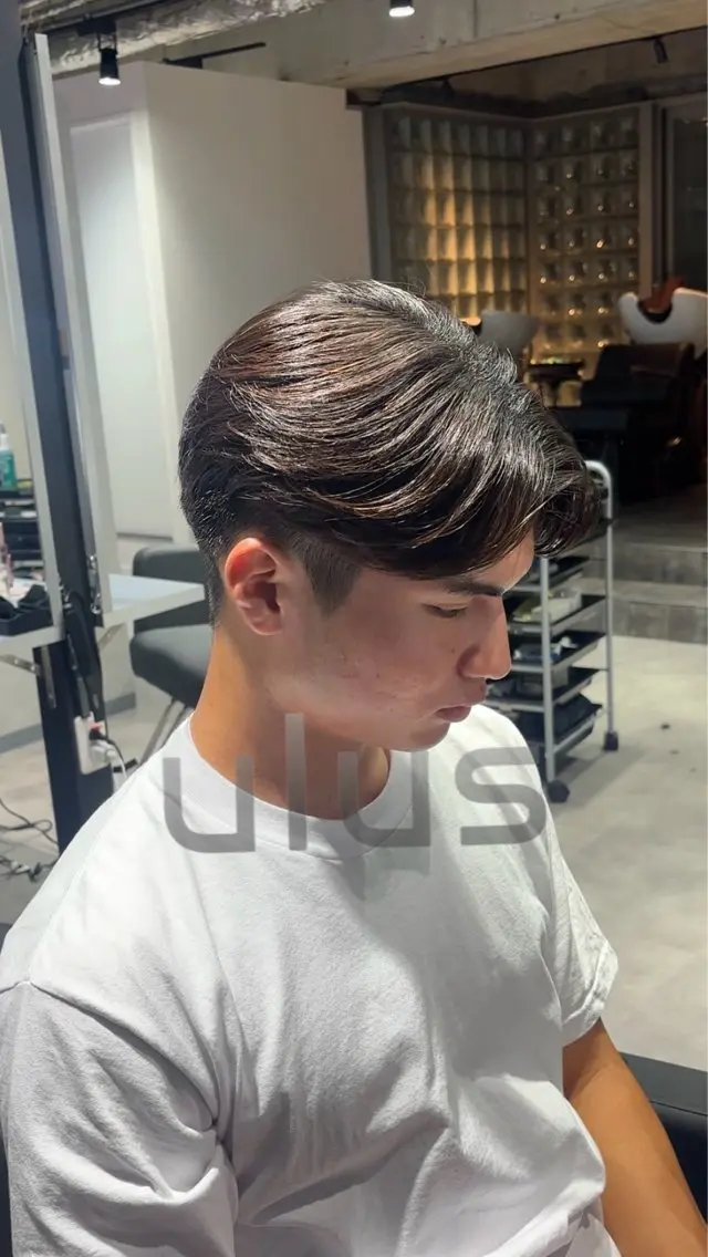 パーマ メンズ カット 縮毛矯正 メンズ縮毛矯正 ulus高森蓮のヘアスタイル