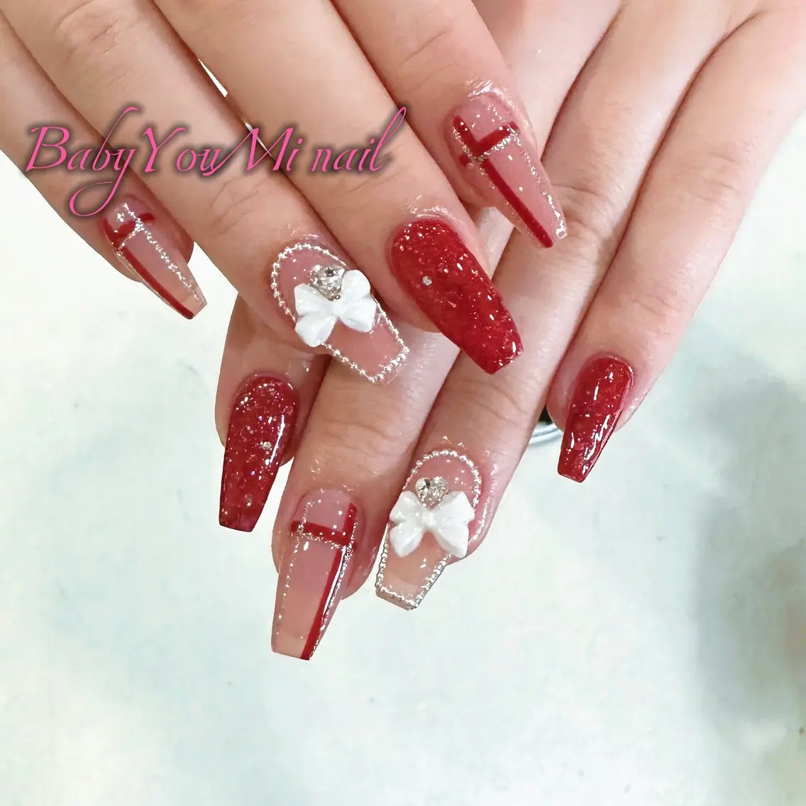 ネイル オーロラネイル 成人式 フットネイル フレンチネイル ジェルネイル ハンドネイル BabyYouMi nailのネイルデザイン