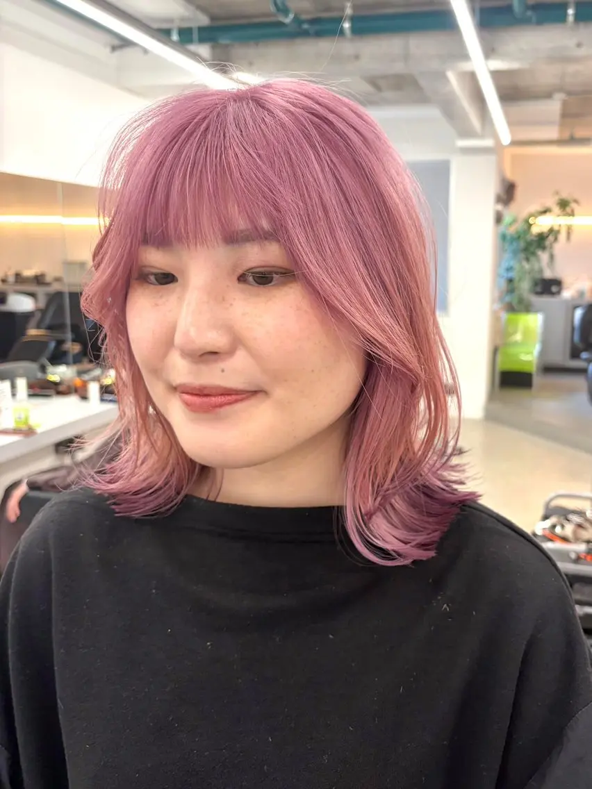ミディアム カラー ミディアムレイヤー ブラウンカラー 透明感カラー レイヤーカット カット ヘアカラー cana 札幌レイヤースタイルのヘアスタイル