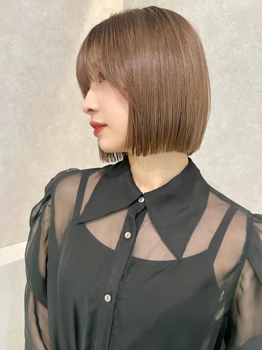 ミディアム カラー ヘアアレンジ カット トリートメント ✨レイヤー/ 透明感カラー✨冨永剛のヘアスタイル