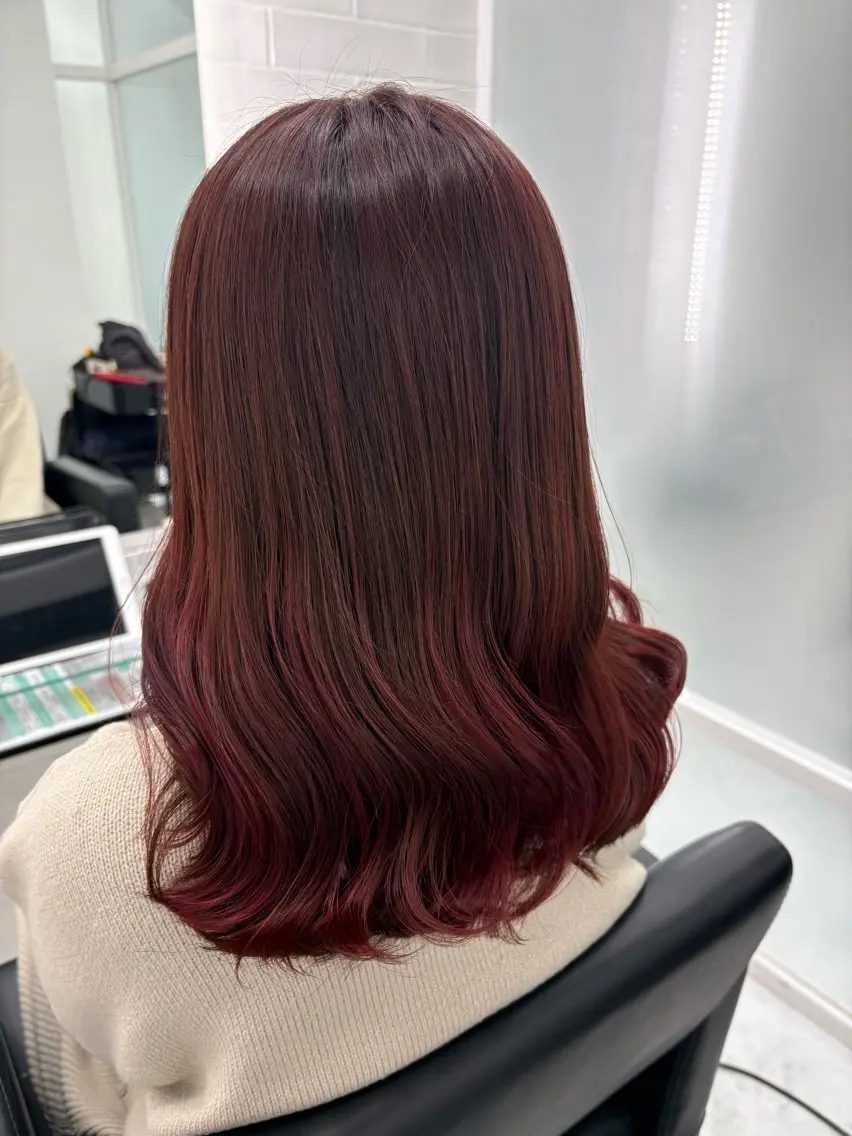 セミロング カット ヘアカラー トリートメント 髪質改善サロン🫧 セキチサトのヘアスタイル