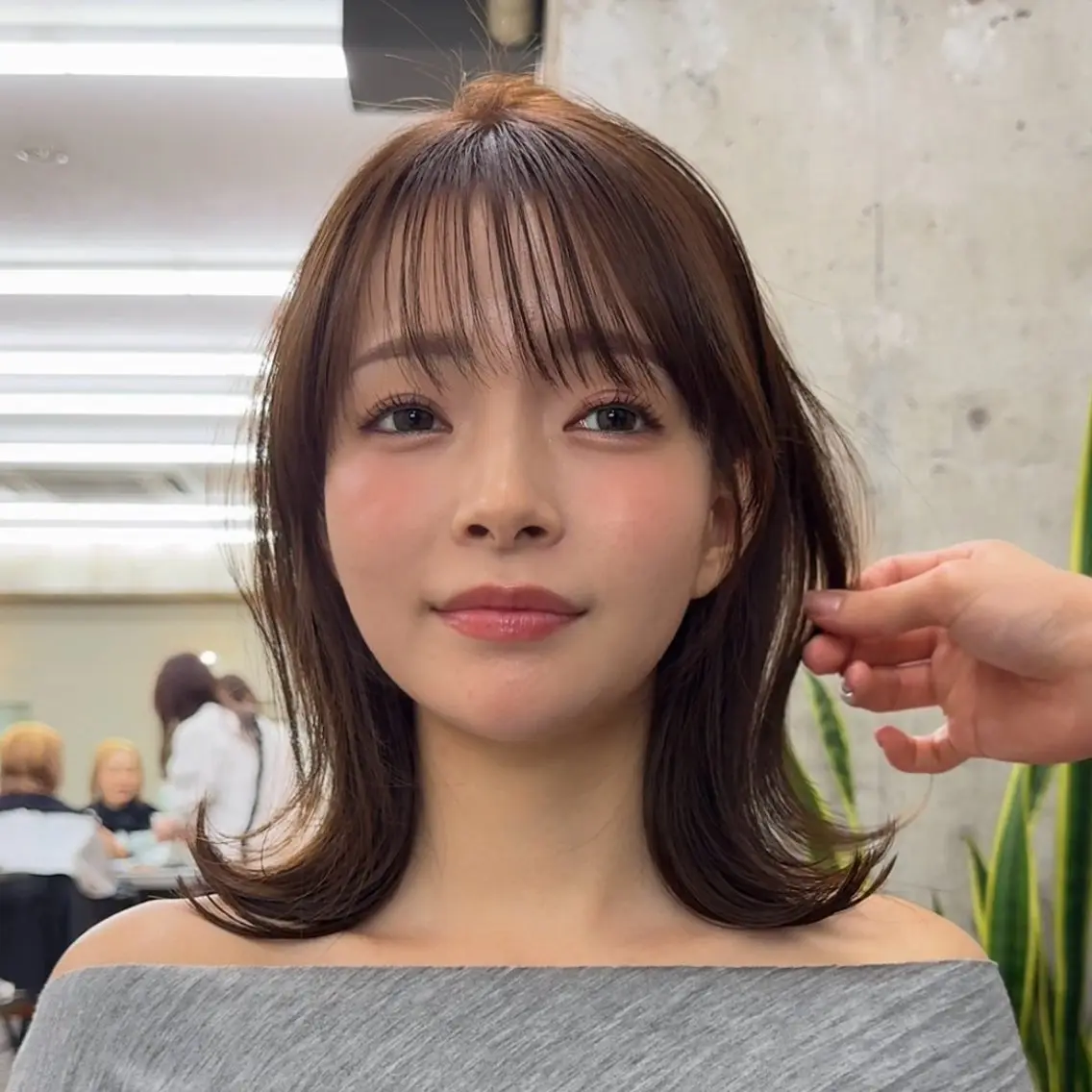 セミロング カラー 柔らかいレイヤー🌿 大人ヘア/みっきーのヘアスタイル