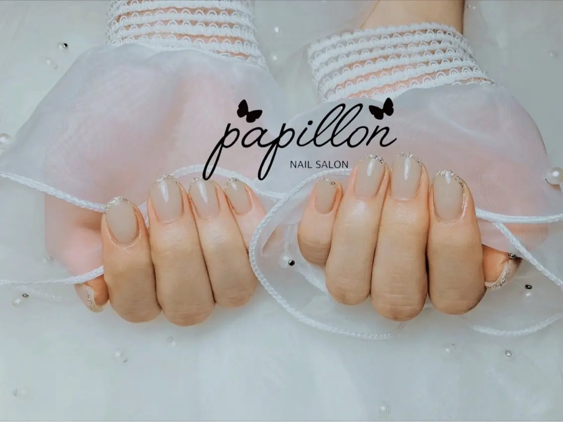 ネイル キラキラネイル ラメ(グリッター) ワンカラーネイル NAILSALON papillonのネイルデザイン