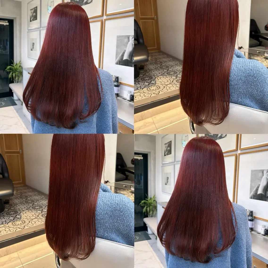 ロング カラー ボルドーカラー ブラウンカラー レッドカラー レッドブラウン ヘアカラー トリートメント ヘッドスパ ヘアセット カジュアルを女っぽく 𝗮𝘆𝗮𝗰𝗼のヘアスタイル