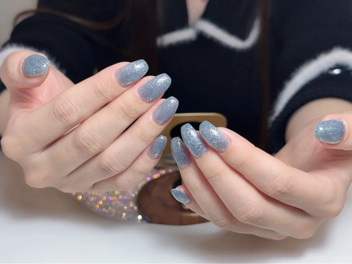 ネイル 長さ出し ジェルネイル 韓国ネイル マグネットネイル 持ち込み ハンドネイル EGAO NAIL 錦糸町店のネイルデザイン