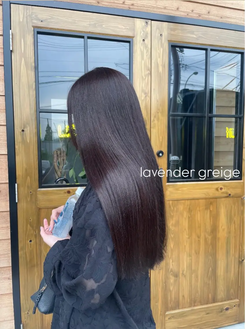 ロング カラー カット ヘアカラー トリートメント 加藤 結奈のヘアスタイル