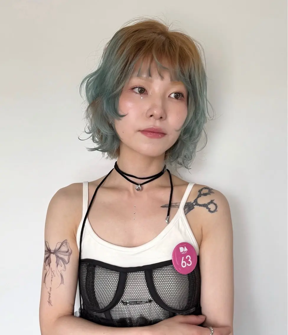 ミディアム カラー ボブレイヤー ボブ レイヤーカット カット ヘアカラー マツオカ マコのヘアスタイル