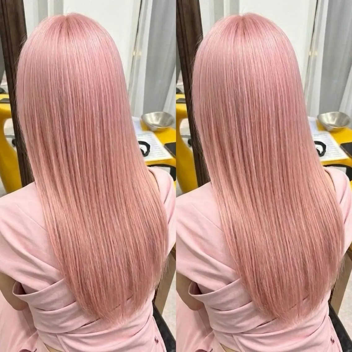 ロング カラー ブリーチ 透明感カラー デザインカラー ハイトーンカラー ピンクカラー ヘアカラー slit kokoroのヘアスタイル