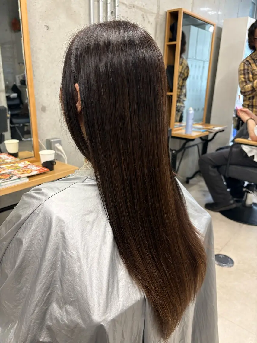 ロング 縮毛矯正 垣内 勇人のヘアスタイル