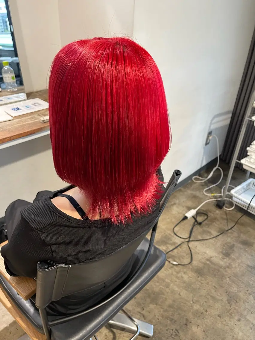 セミロング カラー ブリーチ デザインカラー ハイトーンカラー ムラ修正/ ハイトーン💖Riaのヘアスタイル