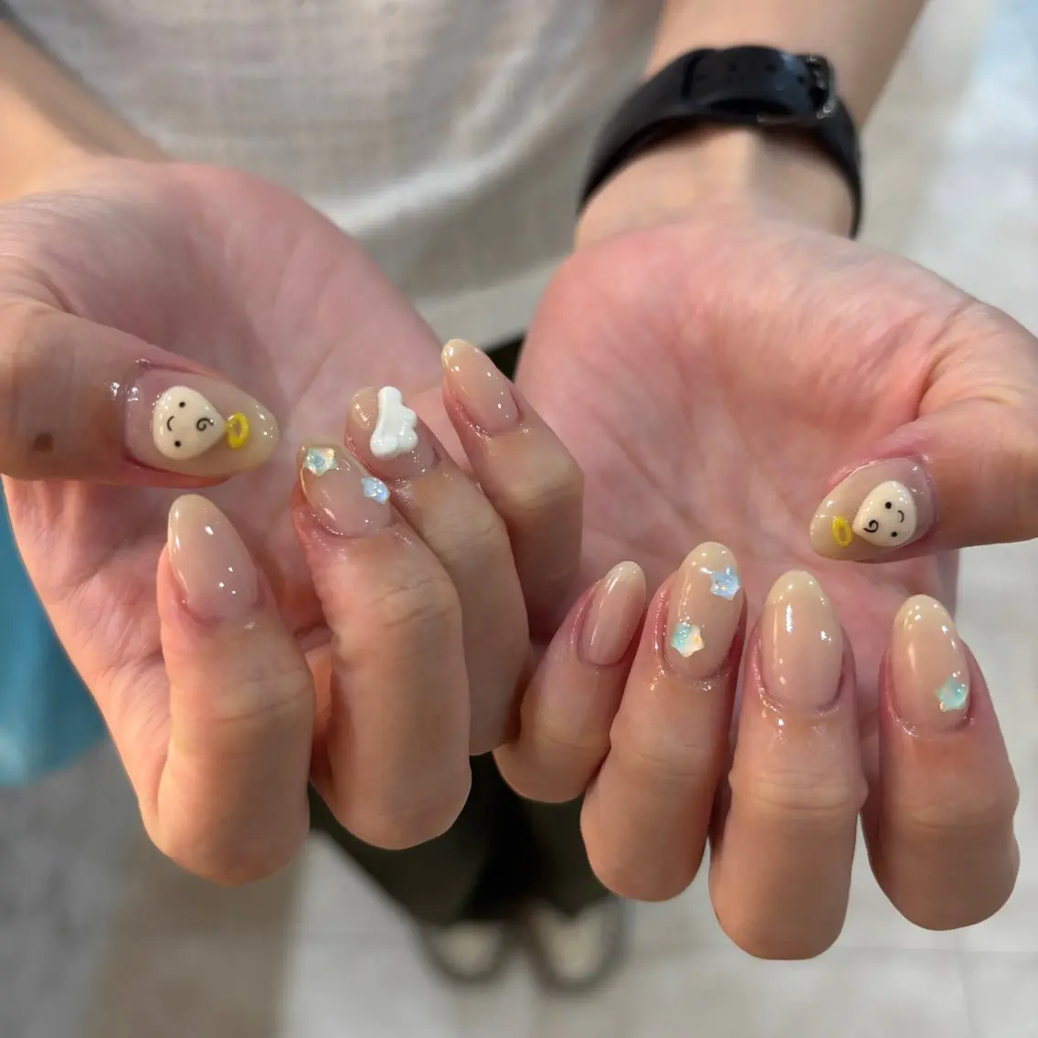 ネイル ハンドネイル フットネイル ゆびノさき茨木店 ニュアンス/アートのネイルデザイン