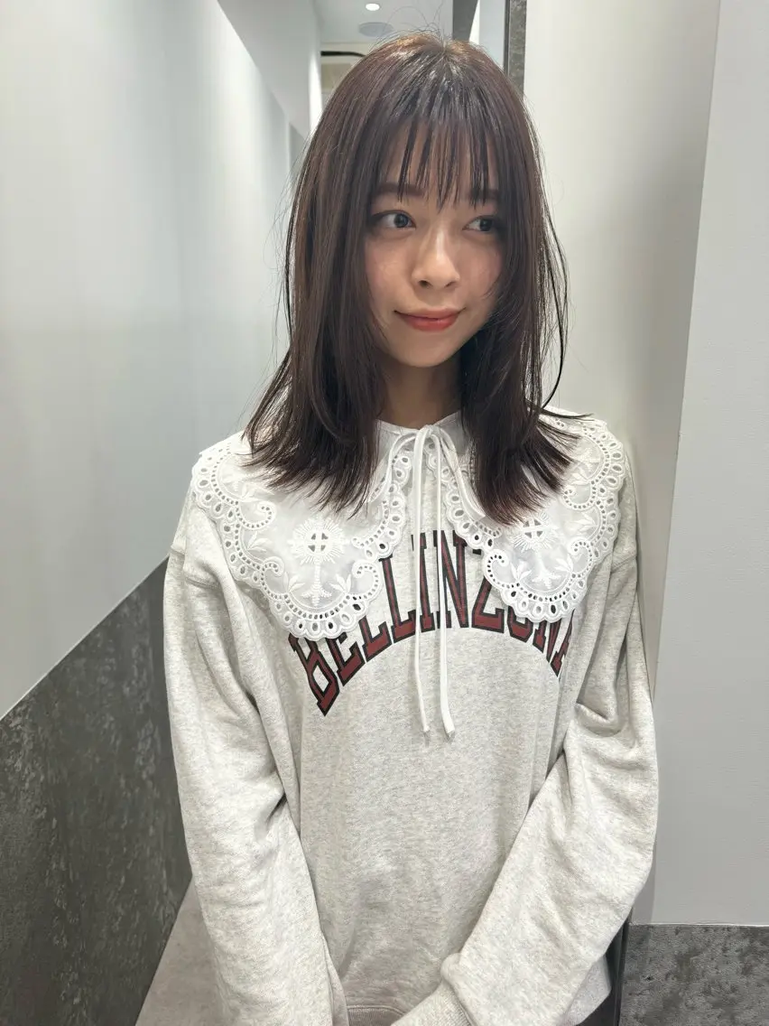 ミディアム カラー ブリーチ 透明感カラー ダブルカラー ブリーチなしカラー カット ヘアカラー トリートメント センスをお届けします 大谷将生infpのヘアスタイル