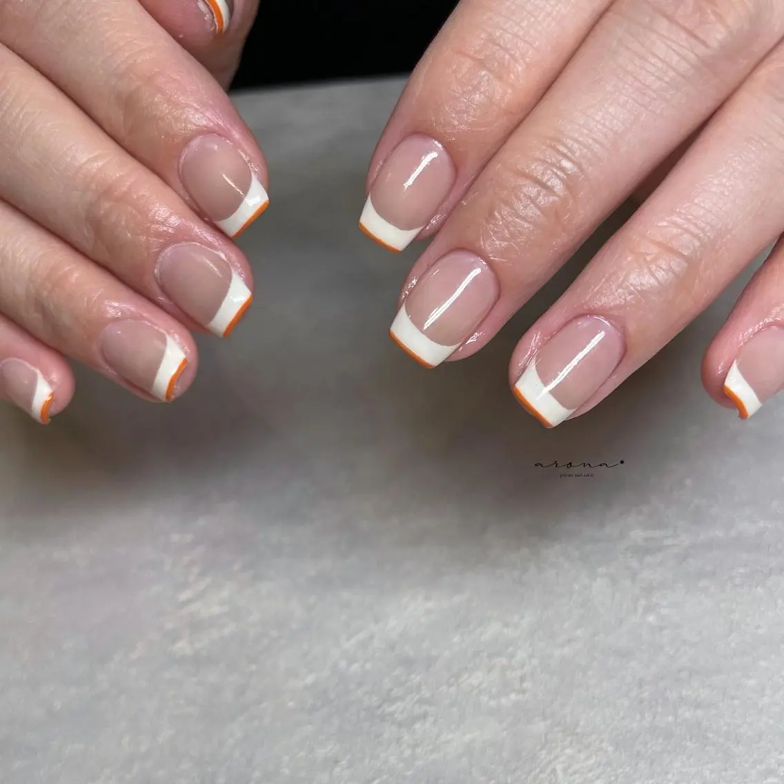 ネイル フレンチネイル ハンドネイル nail salon ✷aronaのネイルデザイン