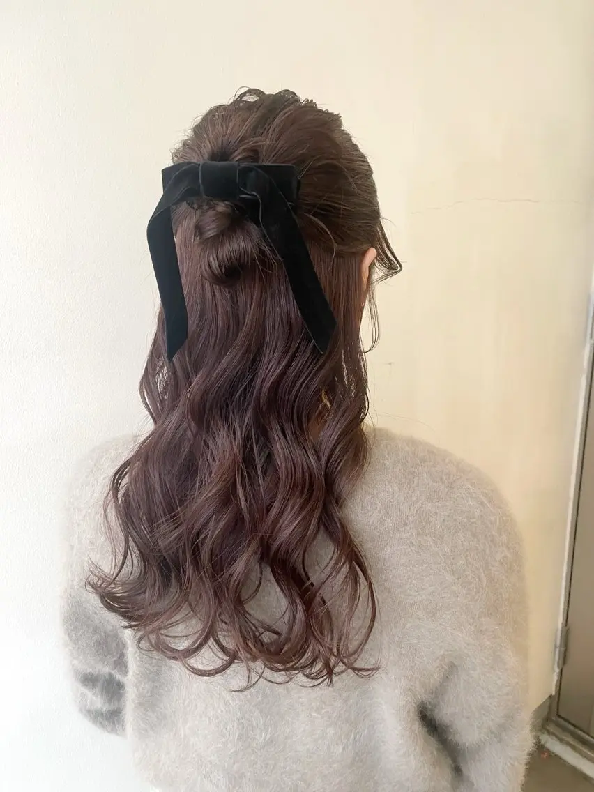 ロング お団子ヘア ヘアセット ✨透明感ケアカラー✨ 長野ゆきなのヘアスタイル