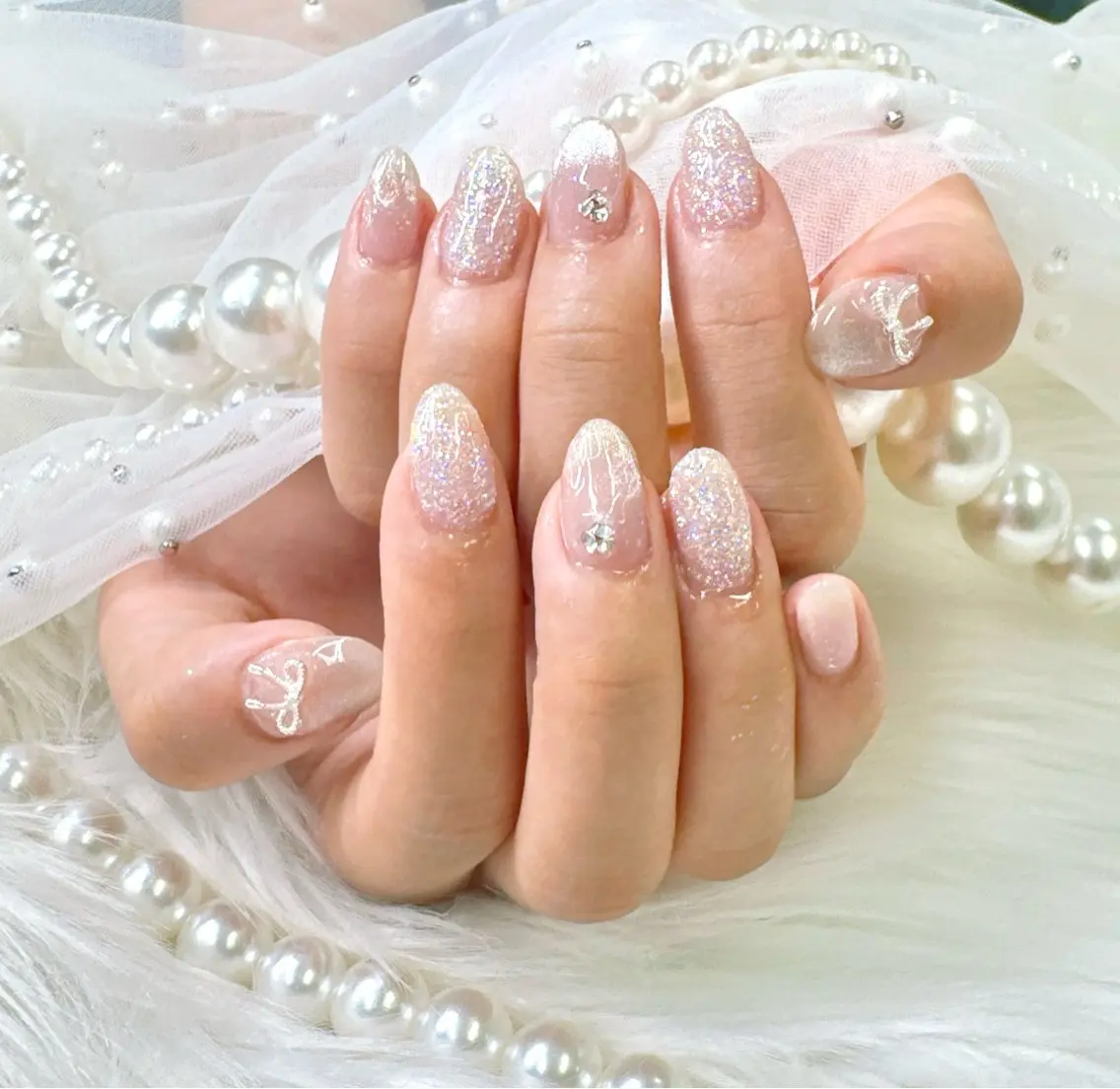 ネイル ボルドー ドット フットネイル フレンチネイル ジェルネイル ハンドネイル Queeens nailのネイルデザイン