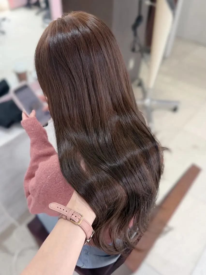 ロング カラー ベージュカラー ブリーチ ミルキーベージュ ブリーチなしカラー ヘアカラー トリートメント 上品モテガーリー Rena🎀のヘアスタイル