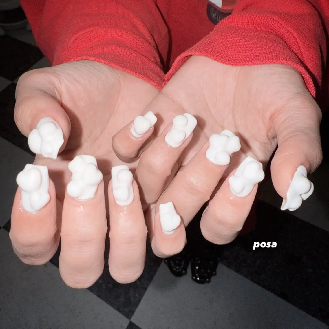 ネイル シンプルネイル 冬ネイル ハンドネイル posa nail モエミのネイルデザイン