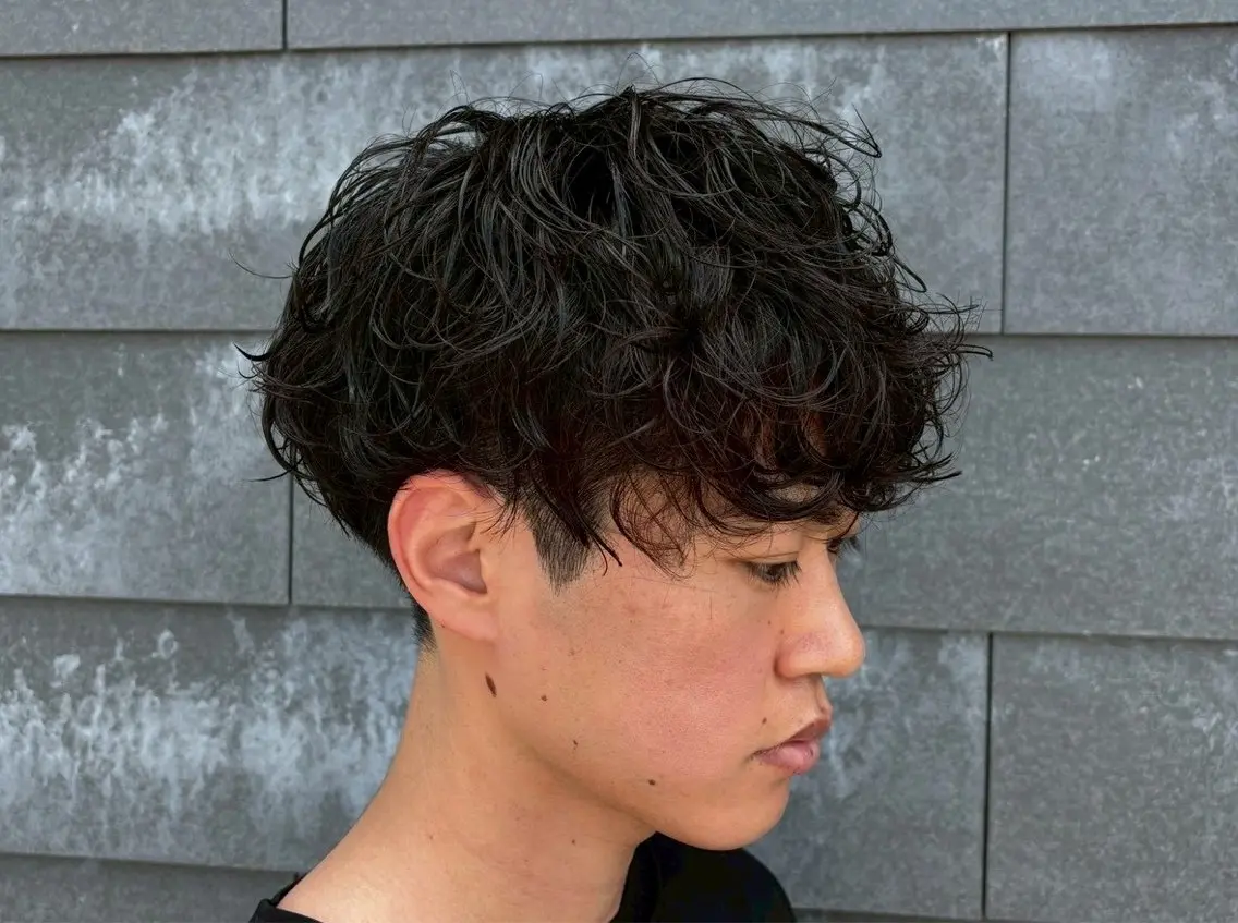 パーマ メンズ カット パーマ 内山 翔太のヘアスタイル