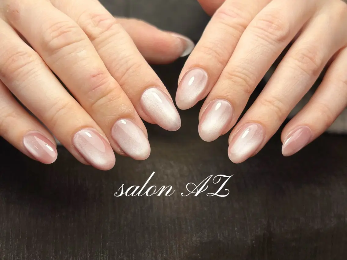 ネイル 長さ出し フットネイル フレンチネイル マグネットネイル ニュアンスネイル salon AZのネイルデザイン