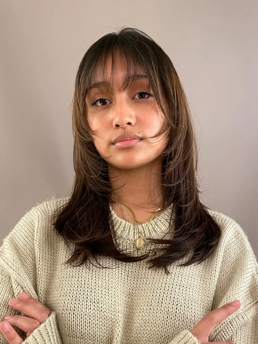 ロング ハイレイヤー レイヤーカット デザインカラー★★★ Haco+shihoのヘアスタイル