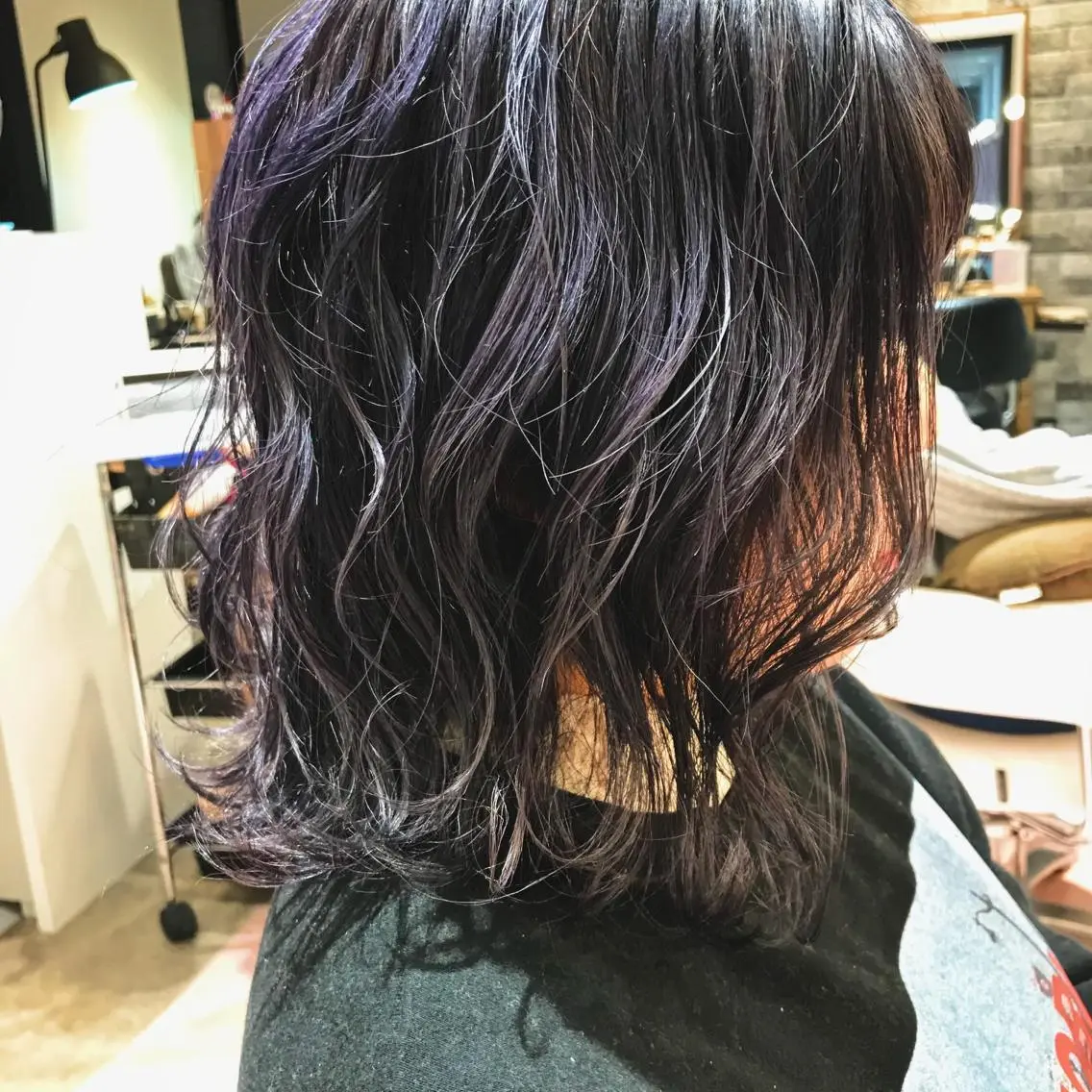 ミディアム アッシュ カット ヘアカラー トリートメント 所渉/韓国レイヤー /ウルフカットのヘアスタイル