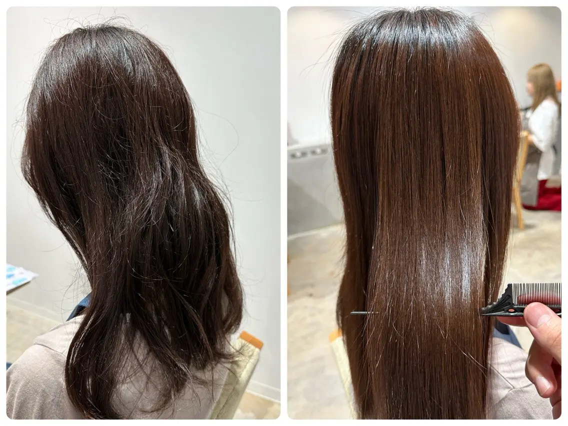 ロング カット 縮毛矯正 髪質改善・ クロスパーマ◎倉澤のヘアスタイル