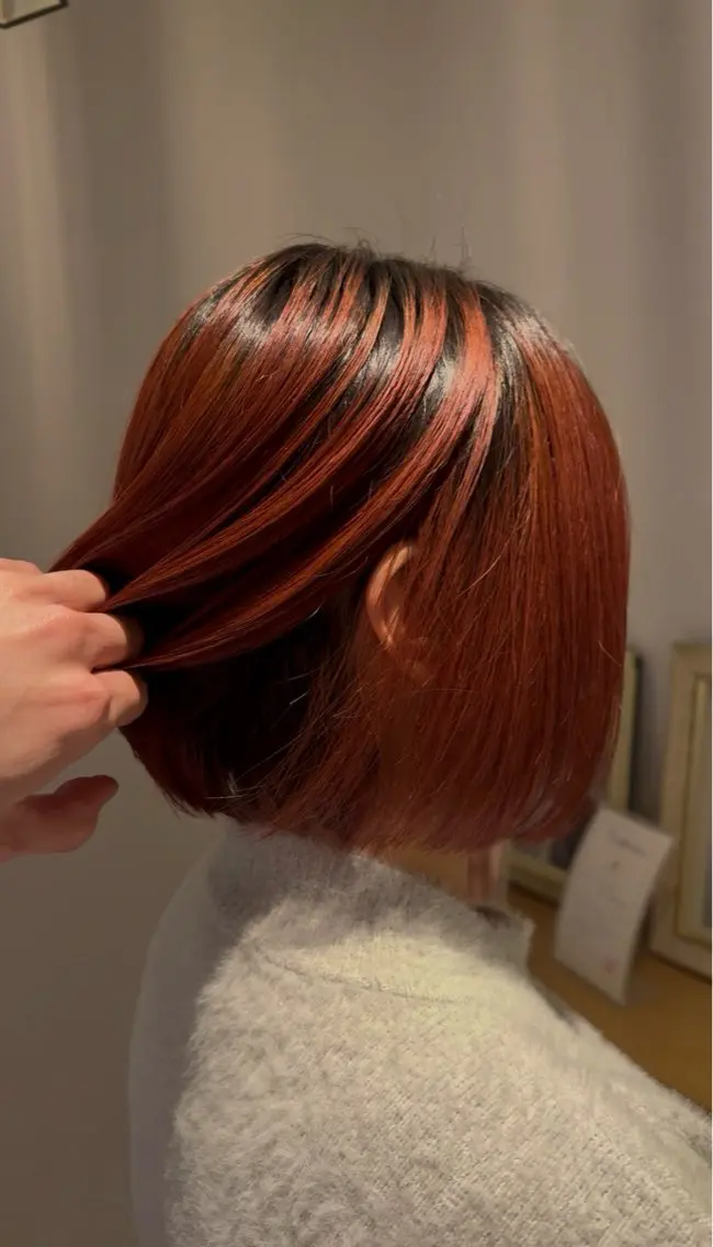 ミディアム 大川 陽向のヘアスタイル