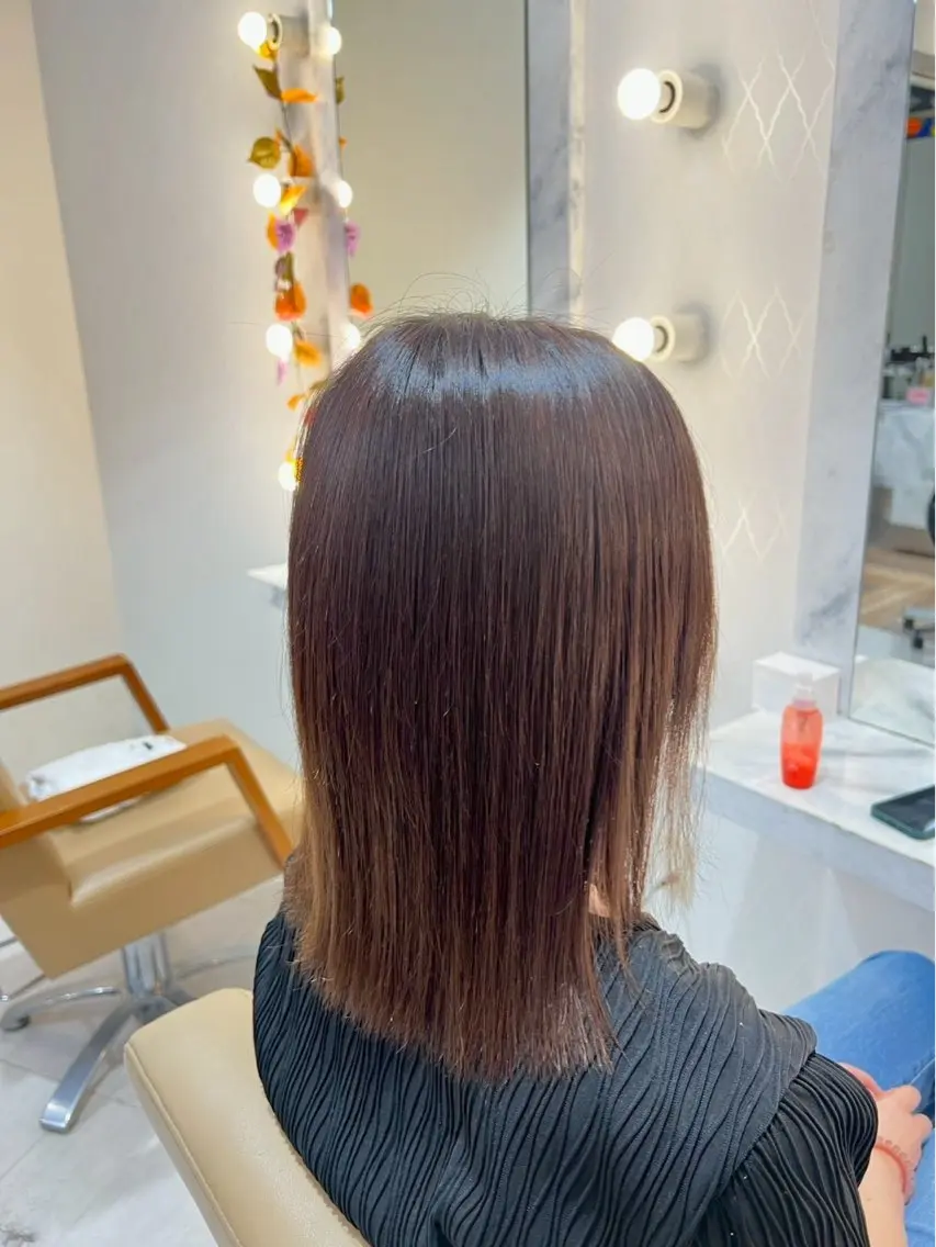 ミディアム 縮毛矯正 新庄 雪乃のヘアスタイル