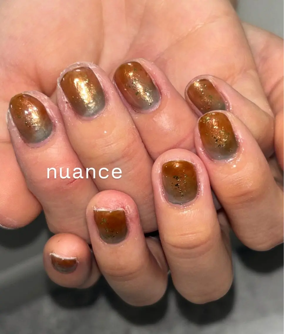 ネイル 持ち込み ニュアンスネイル ショートネイル Natsumi 【protea】のネイルデザイン