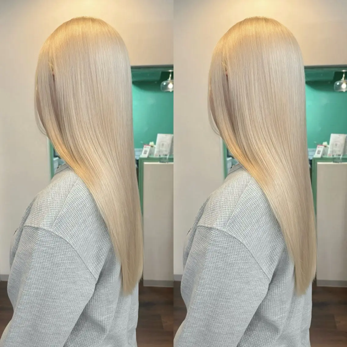 ロング カラー ブリーチ ブロンド ホワイトブロンド ヘアカラー トリートメント なんば、心斎橋🍓 ハイトーンnicoのヘアスタイル