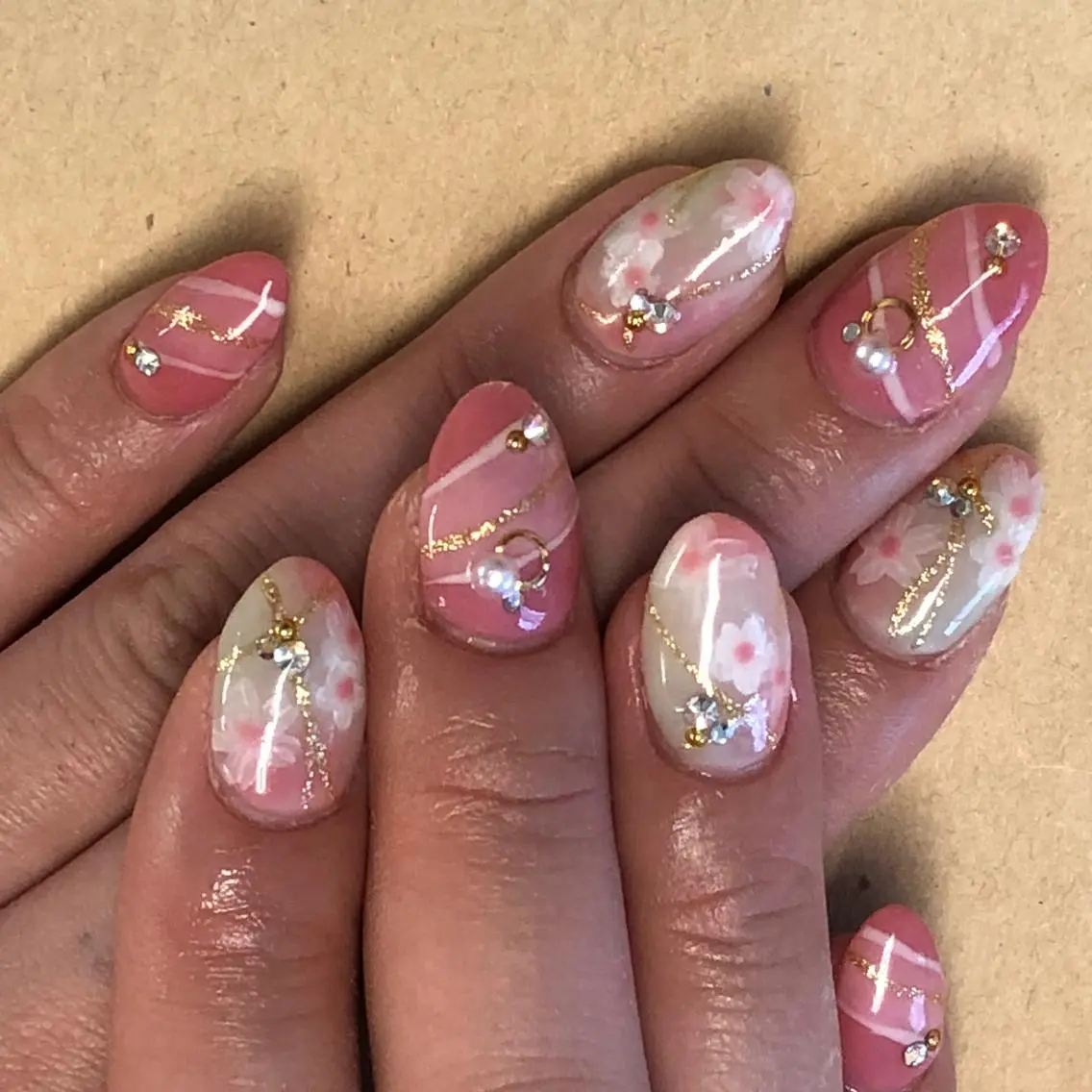 ネイル 桜ネイル スカルプネイル 春ネイル KIREIE NAILSのネイルデザイン