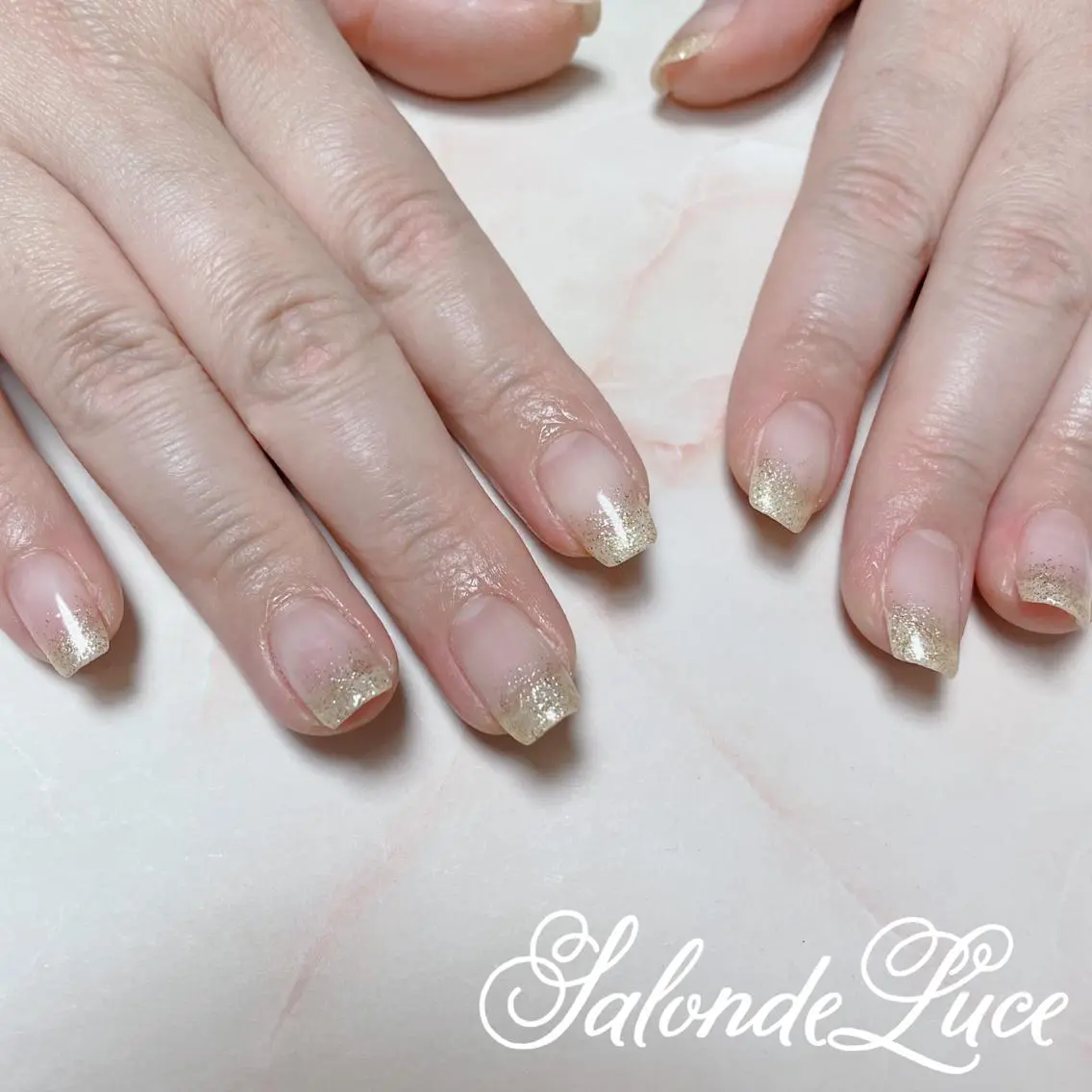ネイル グラデーション ラメ(グリッター) ラメグラデーション ハンドネイル Salon de Luceのネイルデザイン