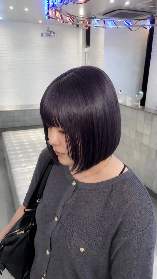 カラー ブリーチ 透明感カラー ネイビーカラー オレンジ ピンクカラー ヘアカラー 🌻ハイトーン/艶 カラー🌻ユリナのヘアスタイル