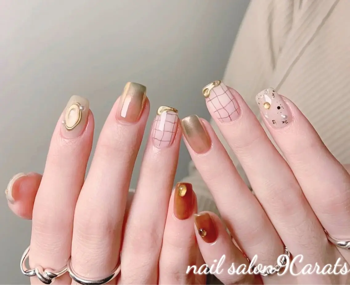 【新規オフ無料】💅10本ニュアンスデザインコース💰8380 持ち込み大歓迎🙆♀️の写真