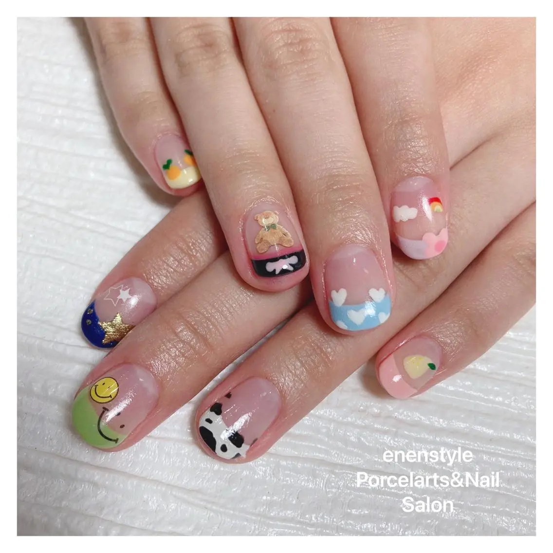 ショート ネイル 🐾enen style 🐾のネイルデザイン