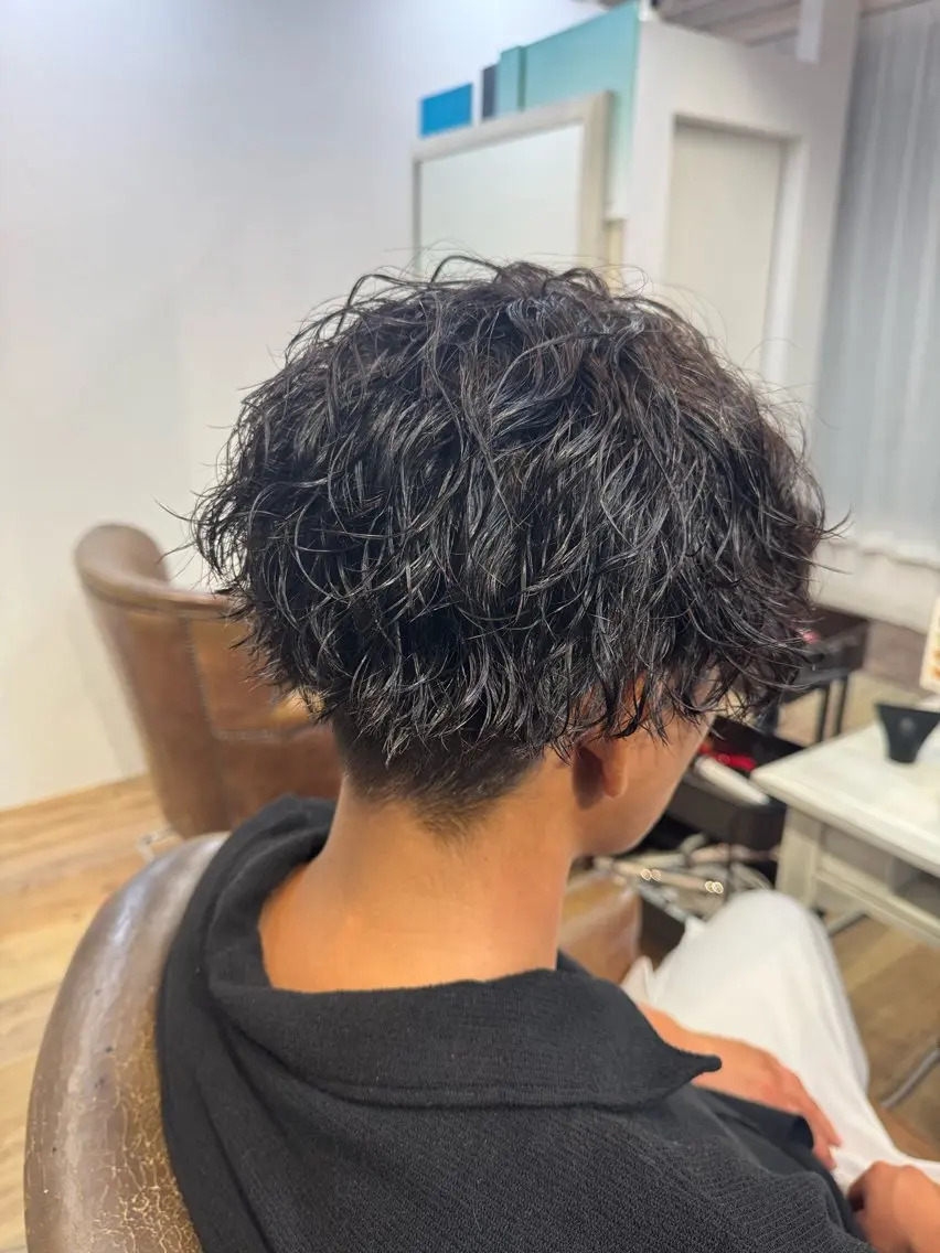 ショート パーマ カット パーマ メンズ特化 ⚡️ひりゅう⚡️のヘアスタイル