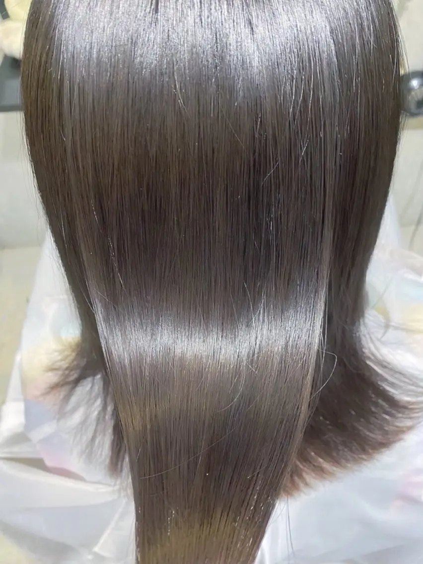セミロング カラー ヘアアレンジ 髪質改善 縮毛矯正 縮毛矯正 トリートメント ヘアセット 🕊️絹髪縮毛矯正✨ トップスタイリスト✨のヘアスタイル
