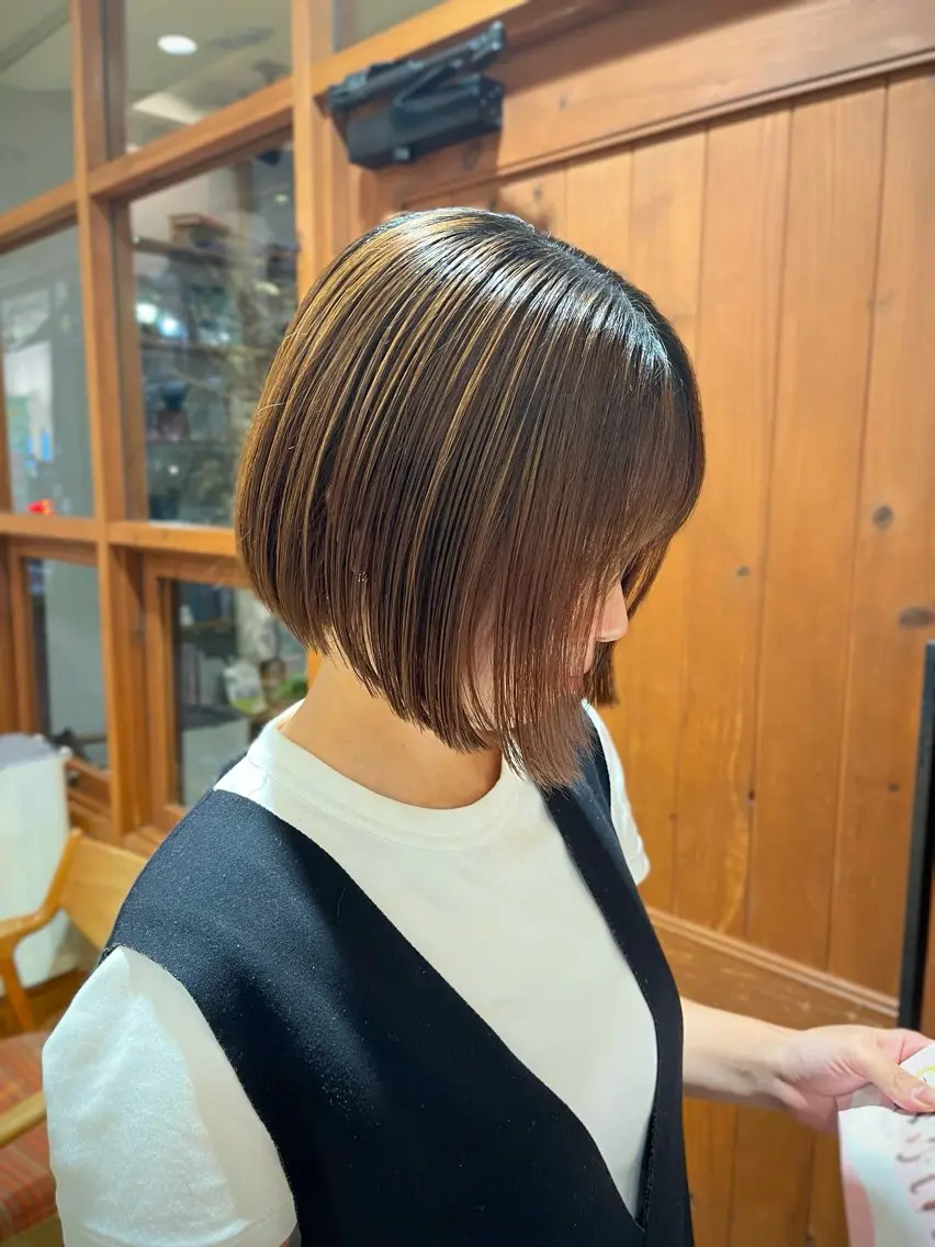 ショート ヘアアレンジ ボブ ✨艶髪✨二子玉川 半個室サロンyuのヘアスタイル