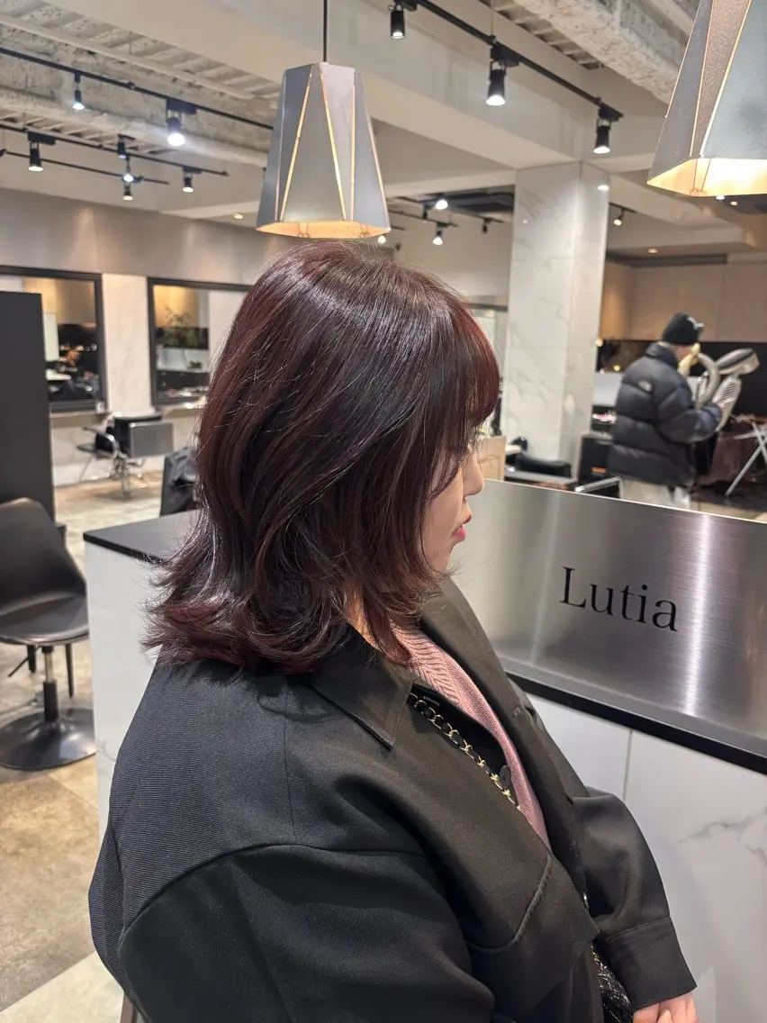 ミディアム 髪質改善 トリートメント lutia池袋 momoka⠀のヘアスタイル