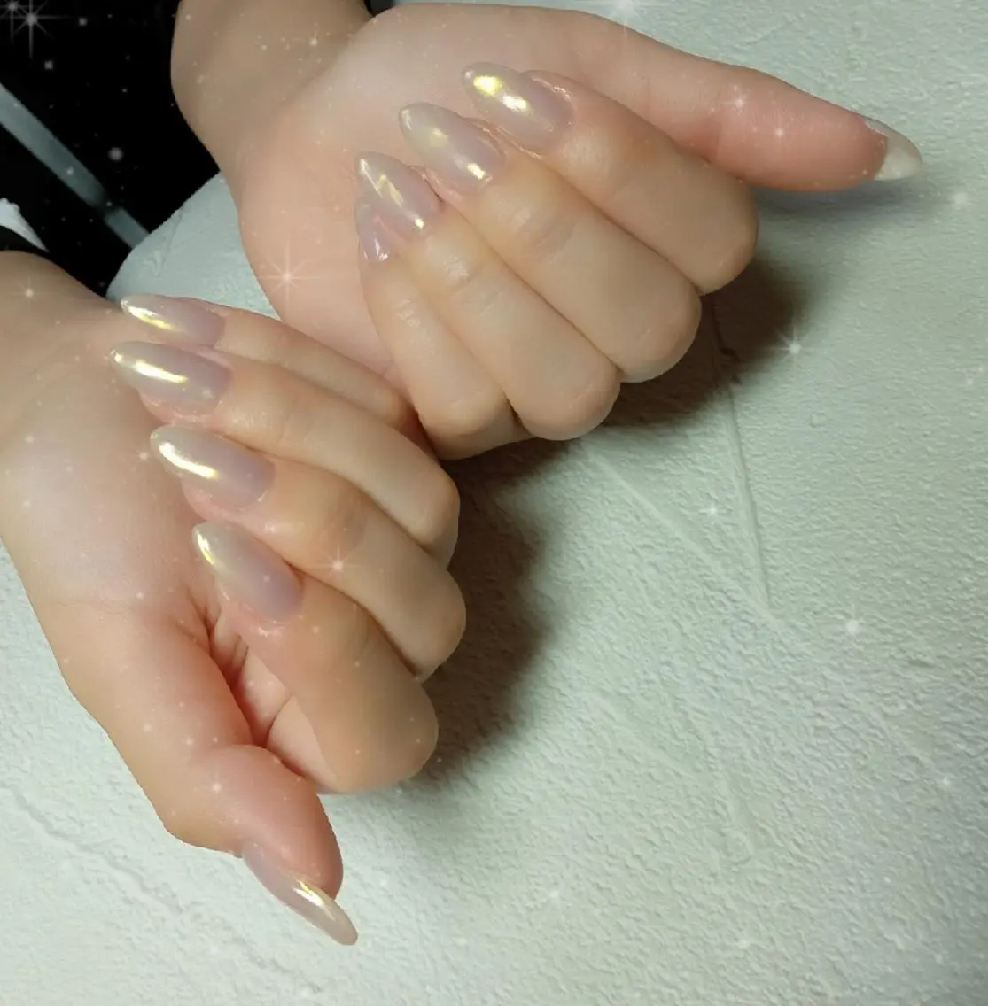 ネイル オーロラネイル キラキラネイル ミラーネイル シンプルネイル 夏ネイル ハンドネイル flure de neige yukiのネイルデザイン