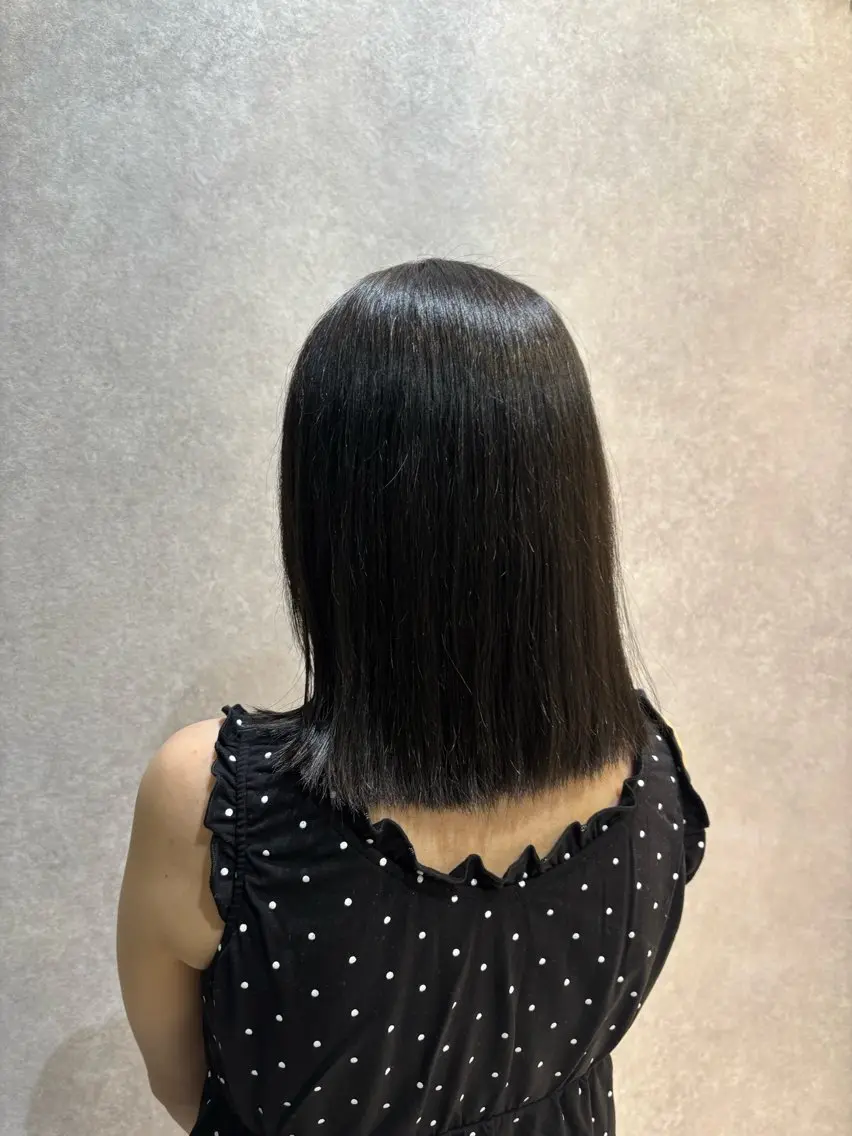 カラー 黒髪 ブリーチ 透明感カラー Ash TOWA 🩵透明感カラー🩵のヘアスタイル
