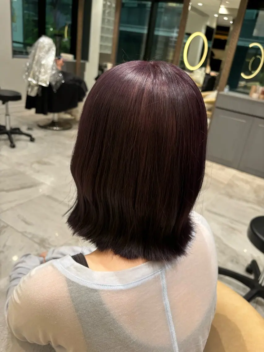 ショート パープルカラー ヘアカラー 美髪縮毛矯正/ 髪質改善/AYARIのヘアスタイル