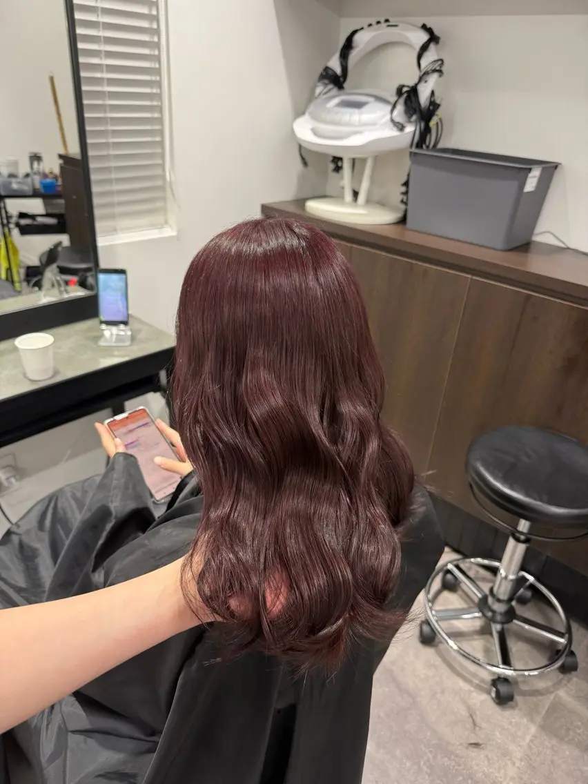 セミロング カラー ヘアアレンジ ヘアカラー トリートメント ヘアセット 💗横浜美容室 💗HARUNAのヘアスタイル