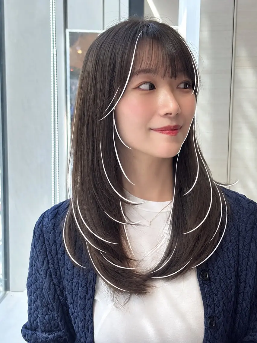 ミディアム レイヤーカット HIKARI 大阪駅徒歩1分🫧のヘアスタイル