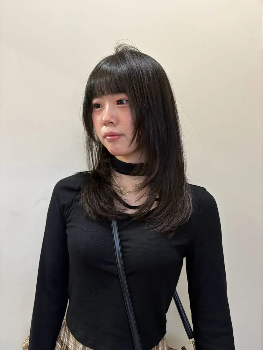 セミロング カット 田川 聖菜のヘアスタイル