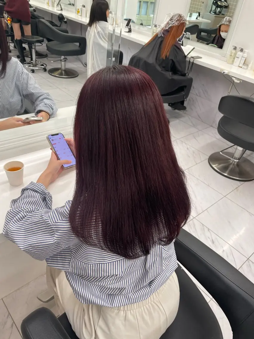 ロング カラー ヘアアレンジ ヘアカラー トリートメント ヘアセット 💗横浜美容室 💗HARUNAのヘアスタイル