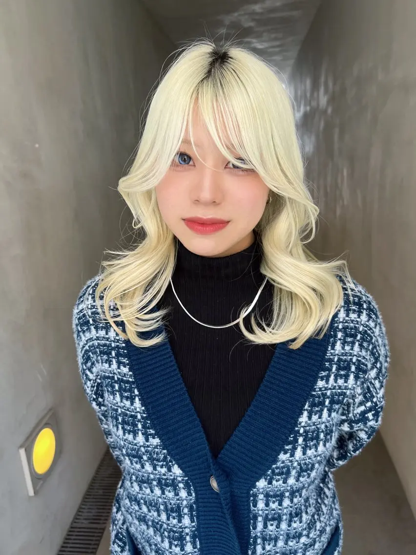 セミロング カット ヘアカラー トリートメント maya🇰🇷韓国 レイヤー/顔まわりのヘアスタイル
