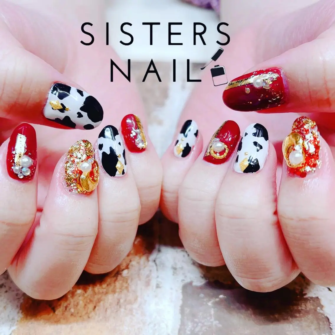 ネイル アートネイル キラキラネイル 冬ネイル sisters nail.fのネイルデザイン