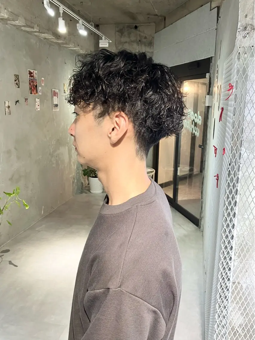 ショート パーマ メンズ カット パーマ トリートメント door white hideのヘアスタイル